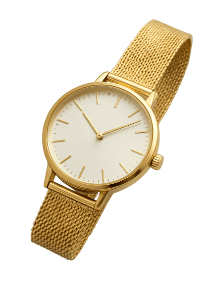 gold female watch